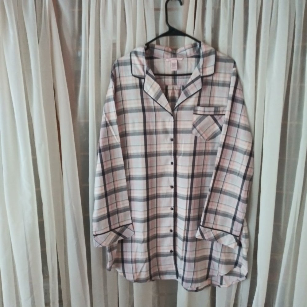Victoria's Secret  Plaid Night Shirt